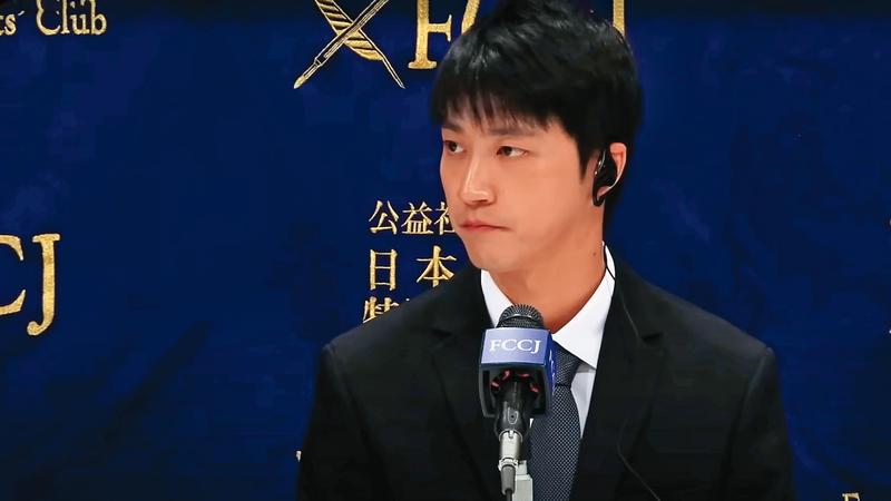 江宏傑這場跨國官司，據估至少已花了新台幣300萬元，外界分析福原愛應該是為爭一口氣，畢竟她最早就是被外界砲轟一頭栽進與「小王」的戀愛之中，啥也不管。 （翻攝自日本外國特派員協會FCCJ channel）