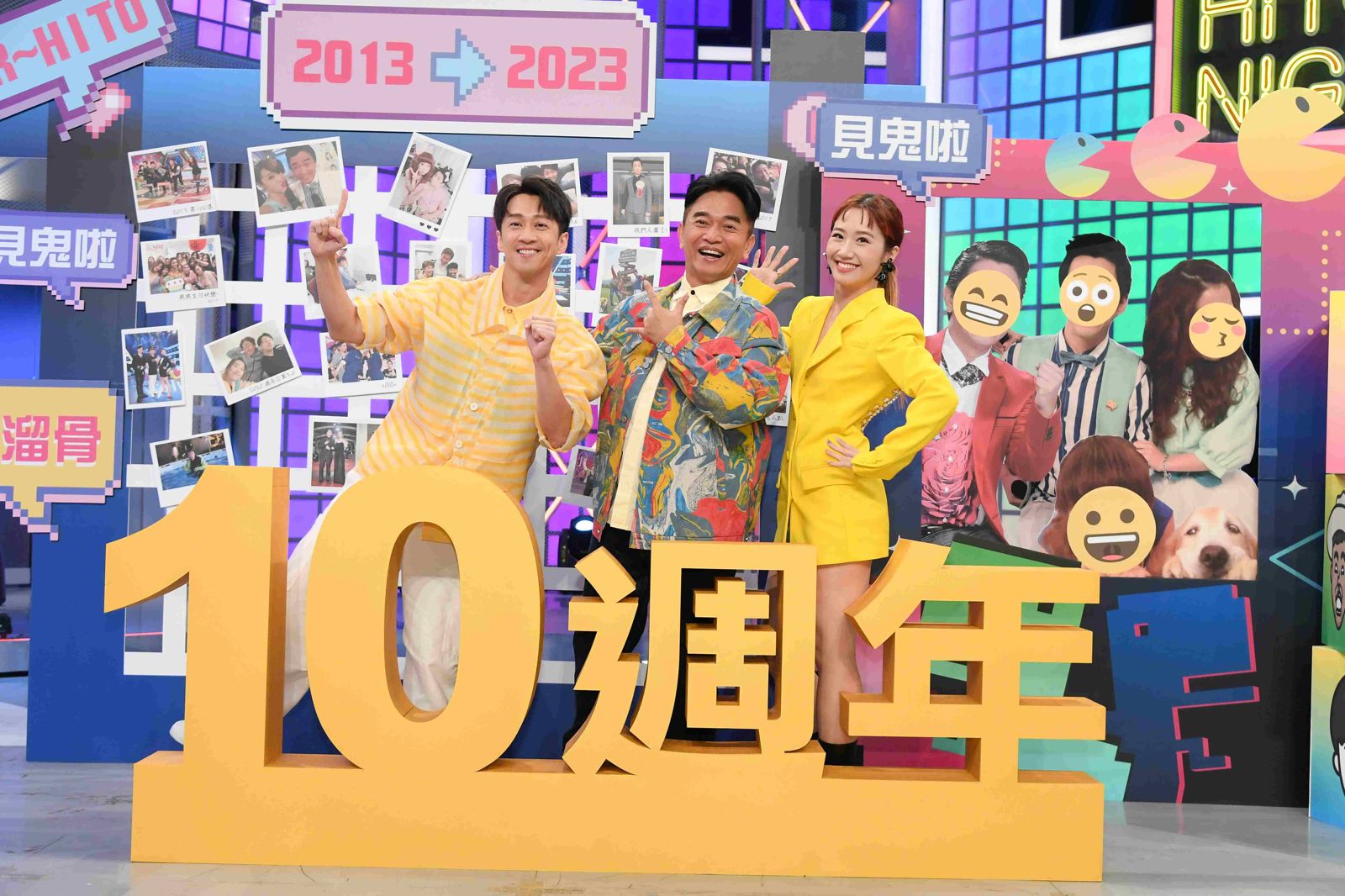 吳宗憲攜手陳漢典、Lulu走星光大道。（三立提供）