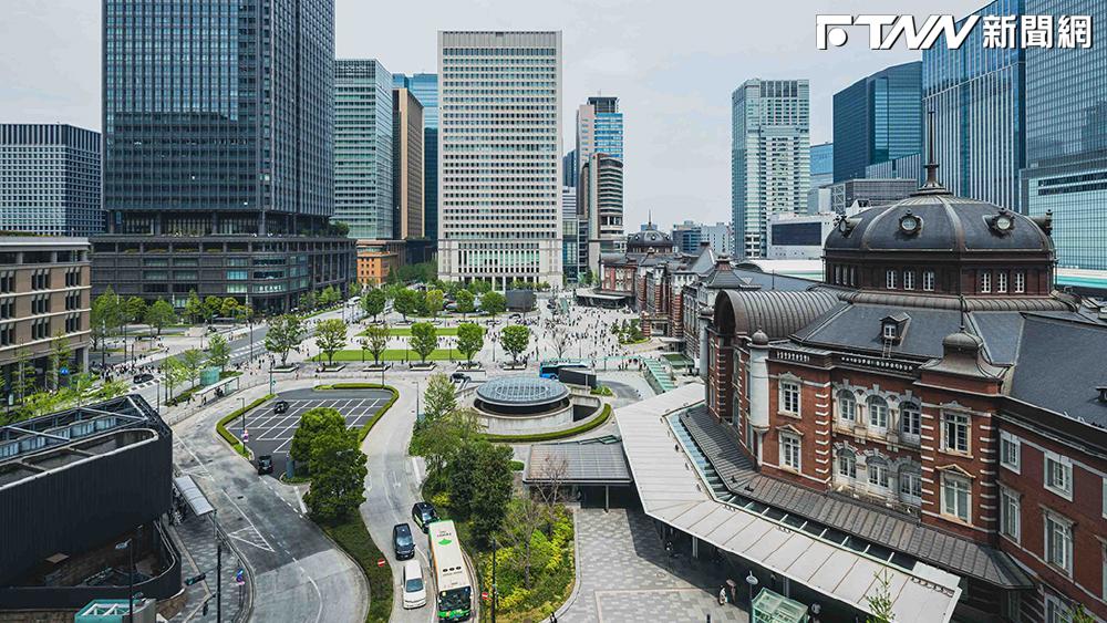 東京車站街景。