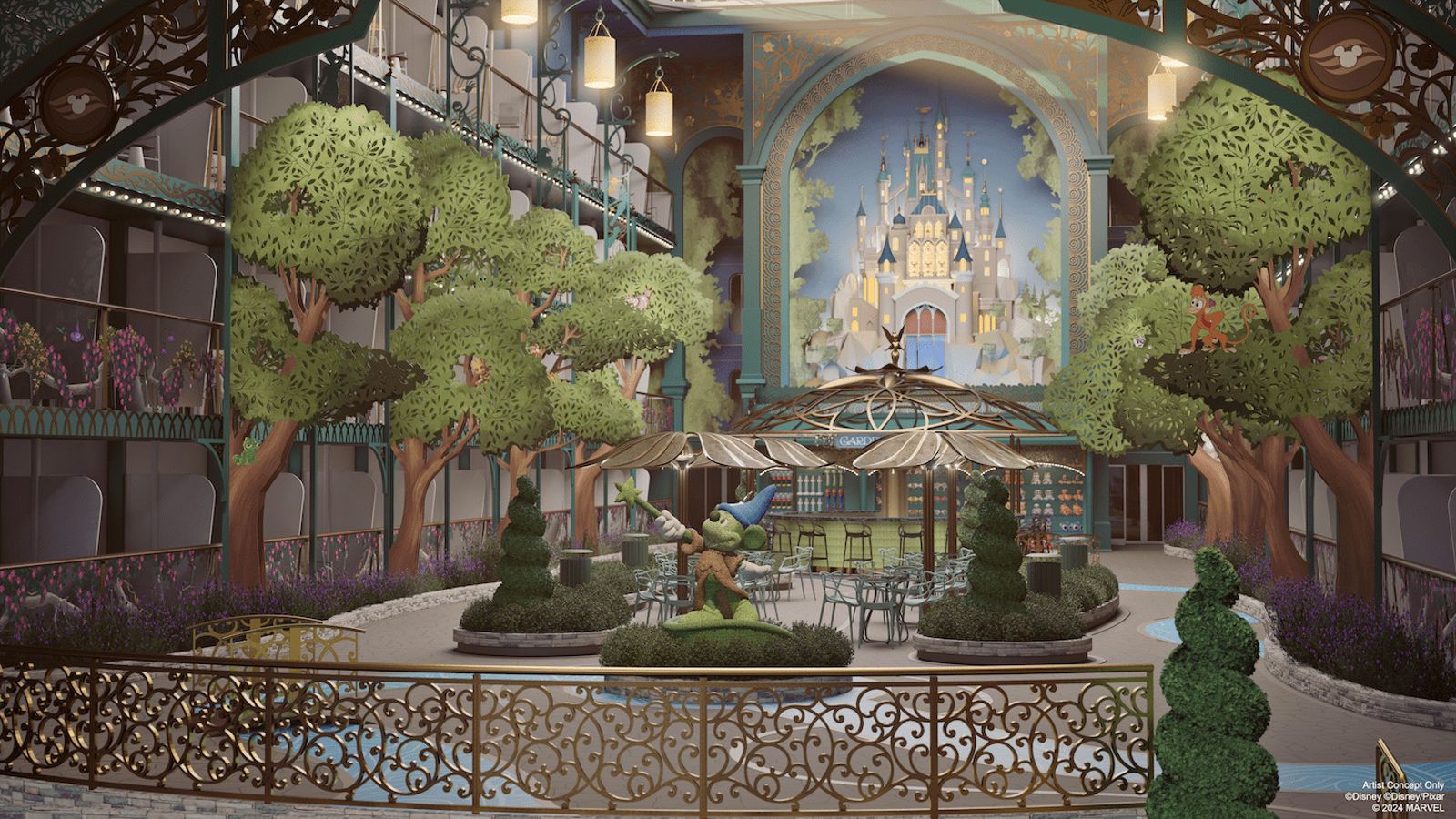 迪士尼想像花園（Disney Imagination Garden）是一個充滿魔力的戶外場地。 （Klook提供） 