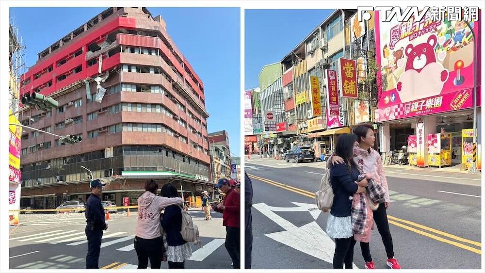  陳亭妃關心來亞大樓安全 隨即到場提醒居民防範餘震不斷