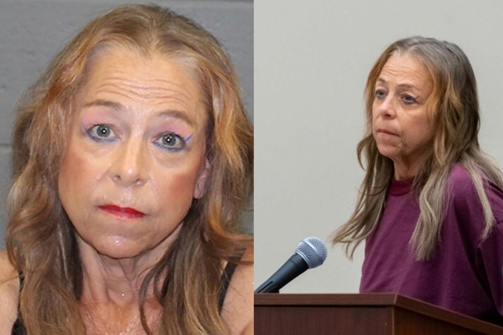 恐怖繼母沙利文(Kimberly Sullivan)遭警方逮捕，被控多項重罪。（翻攝X@truecrimegisela）