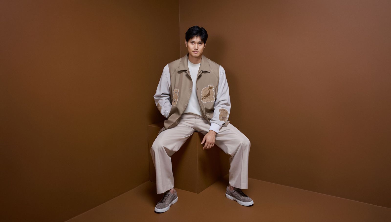 大谷翔平演繹BOSS x SHOHEI OHTANI日本獨家限定款造型。（BOSS提供）