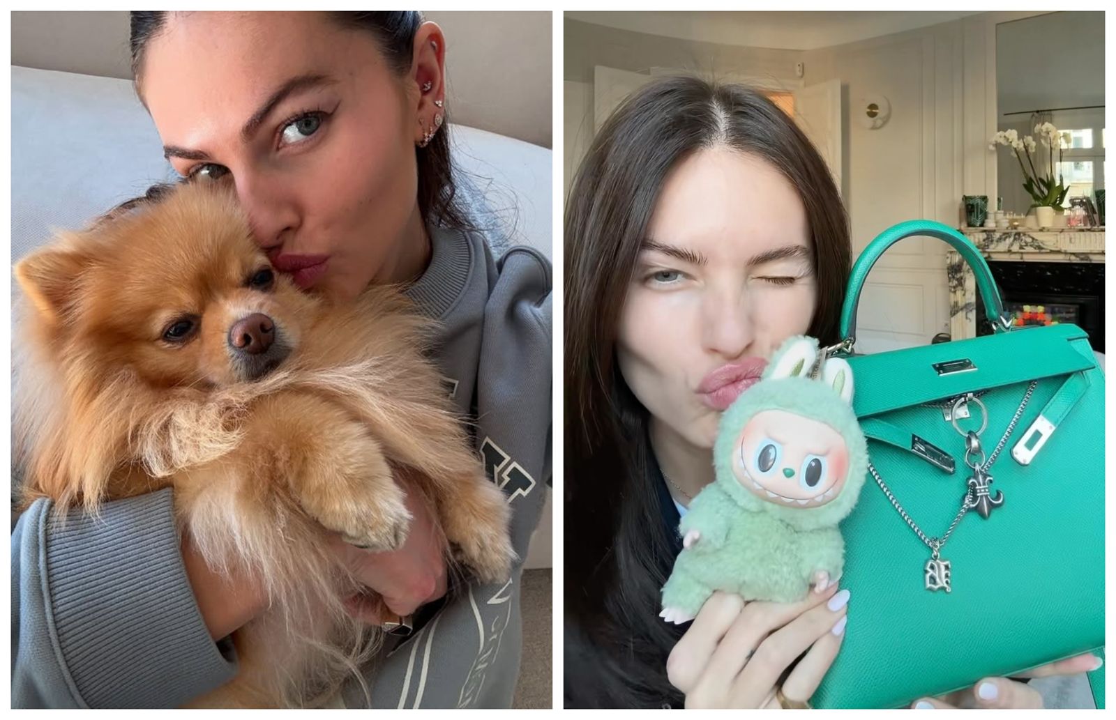 布蘭多在IG擁有685萬追蹤，近來分享毛小孩和開箱Labubu。（翻攝thylaneblondeau IG）