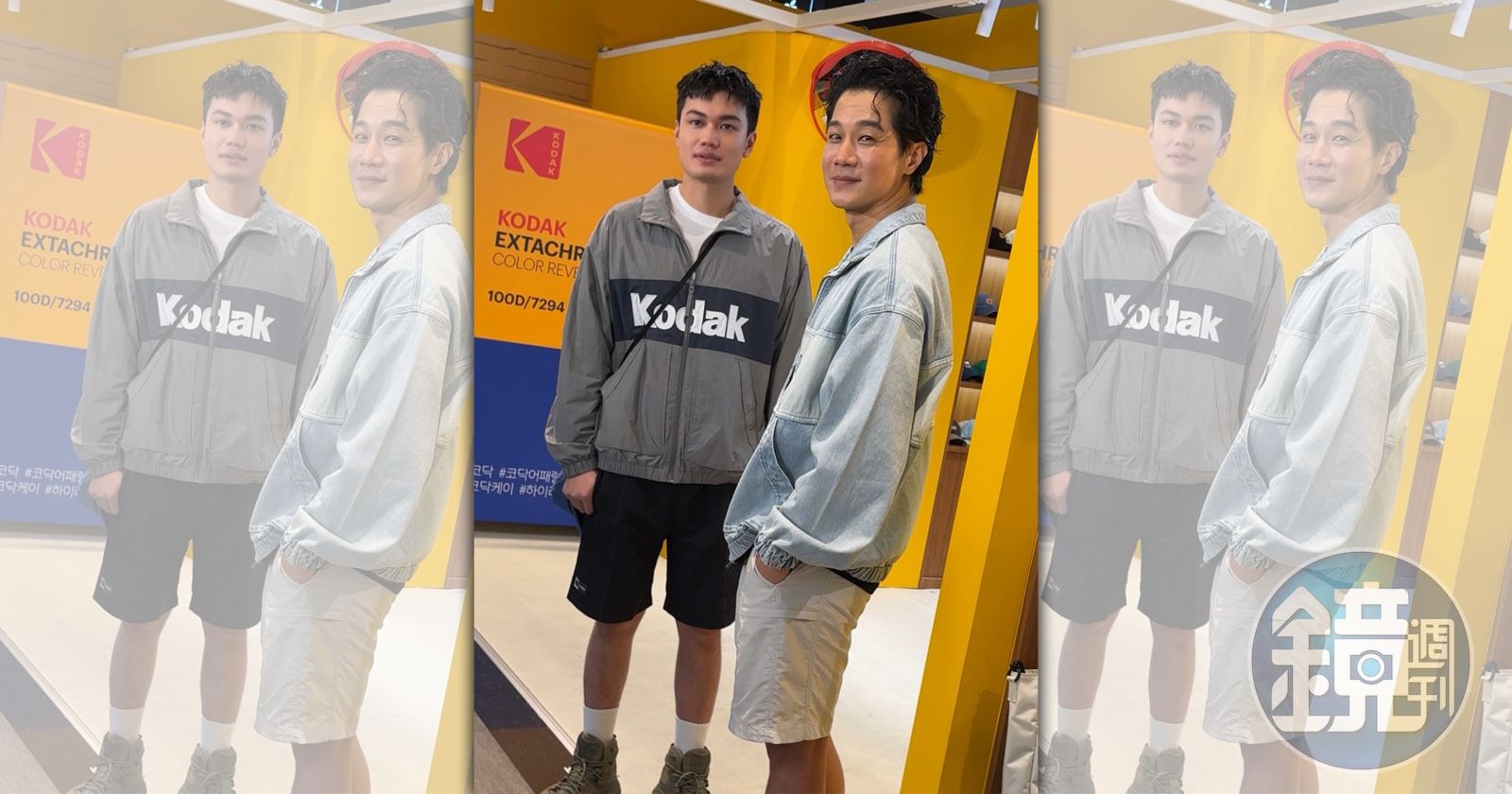（圖右）薛仕凌與劉子銓為宣傳新戲出席KODAK APPAREL快閃店活動，被追問兵役問題。