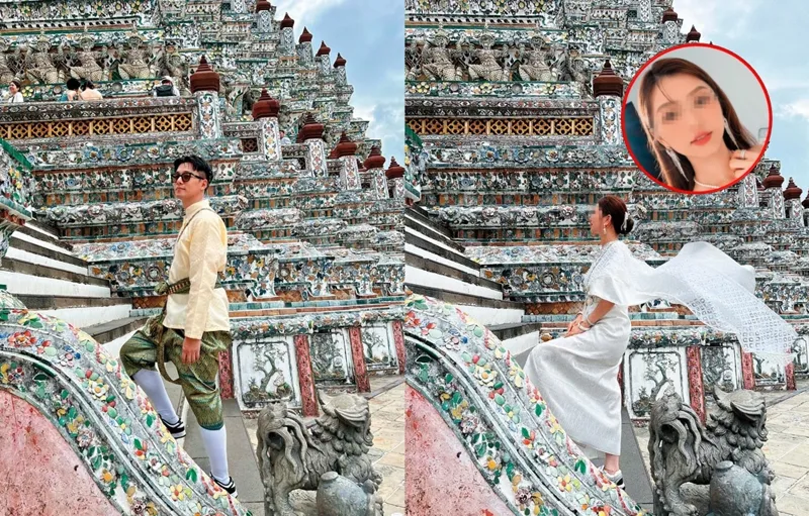 李唯楓（左圖）和Min（右圖）熱戀時，數度在IG留下一同到國內外旅遊的蹤跡。（翻攝自李唯楓、mmtsai IG)