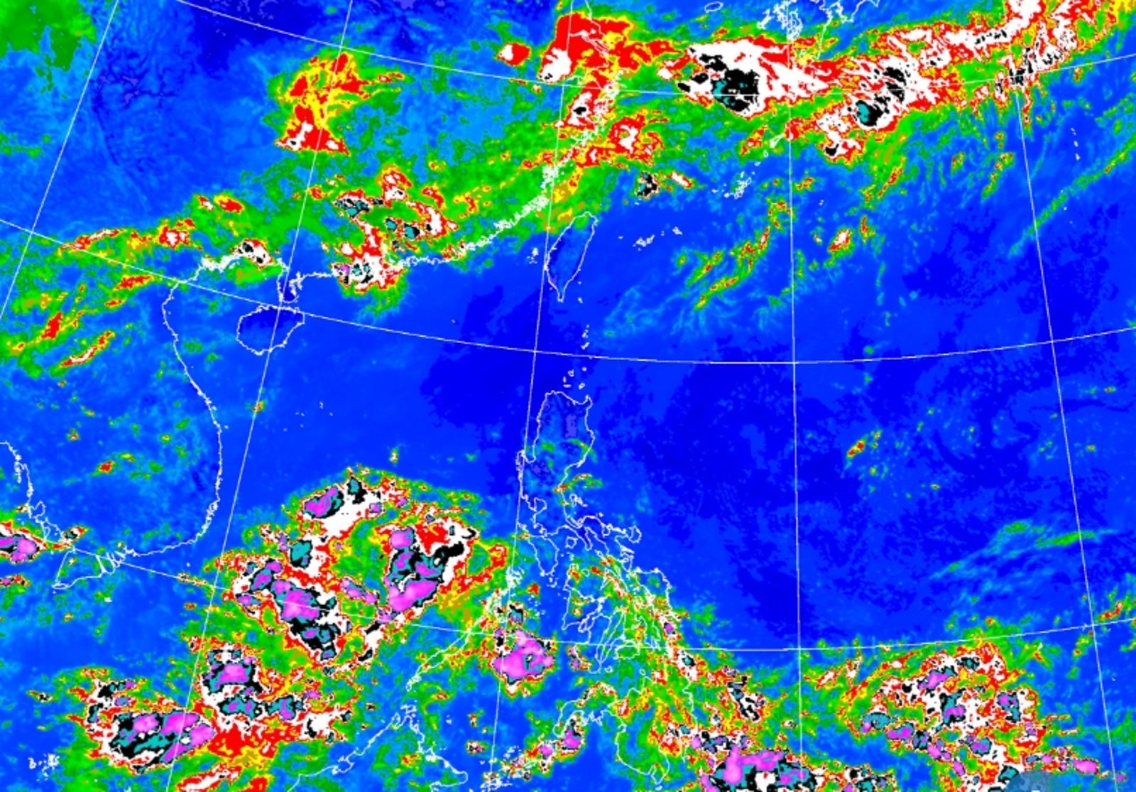 氣象專家林得恩指出，美國模式已模擬5月下旬南海會有熱帶擾動生成的訊號。（翻攝自氣象署官網）
