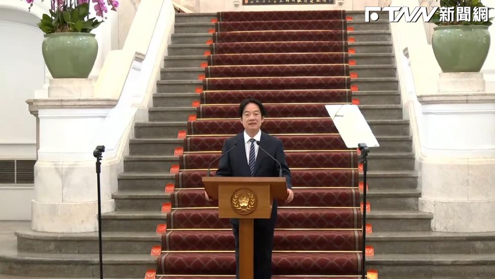總統賴清德今（20）日發表就職談話記者會。