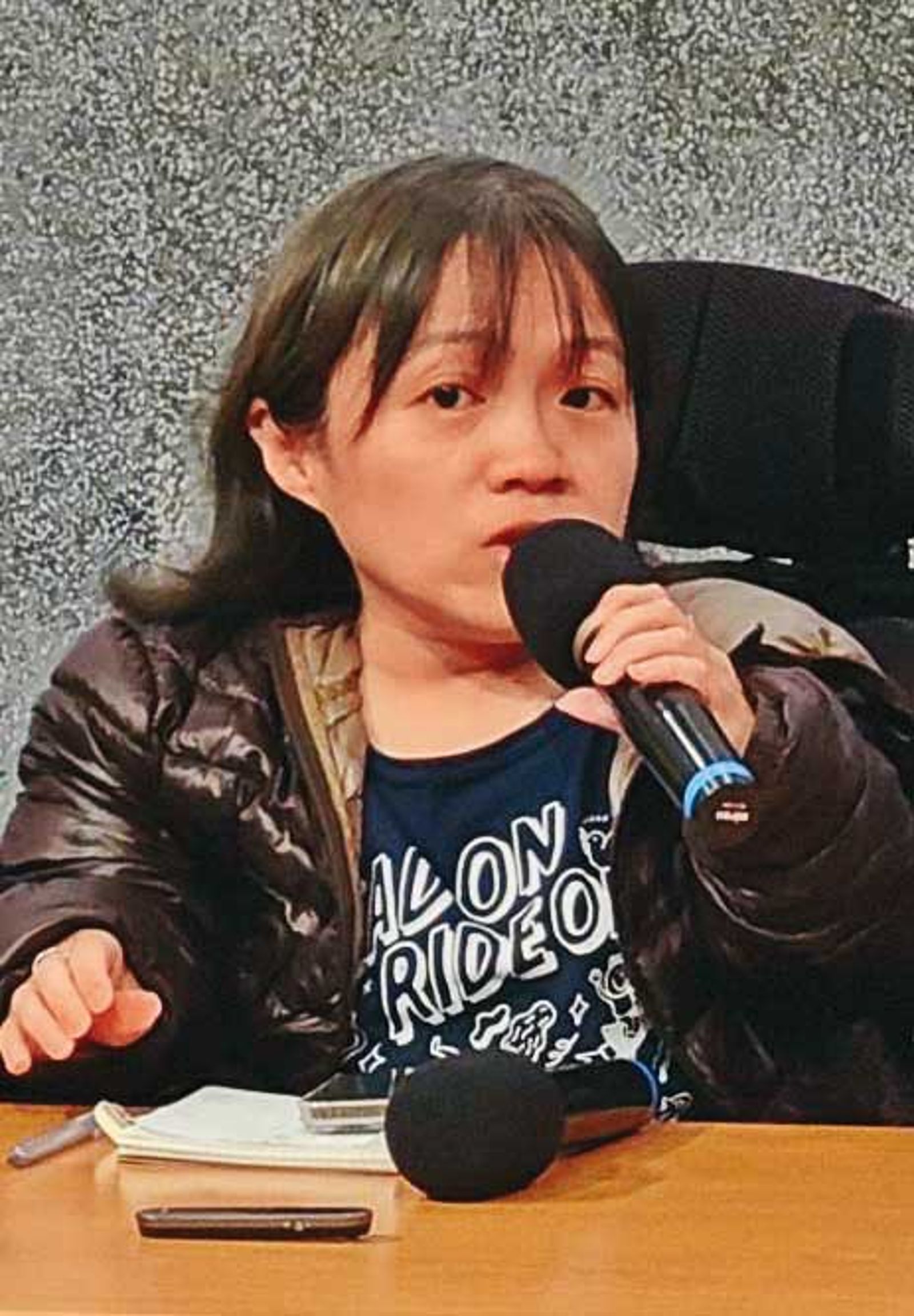 林君潔是知名障權倡議者，常到日本就障礙者議題進行國民外交，現正為《障權法》修法而奔波。（林君潔提供）