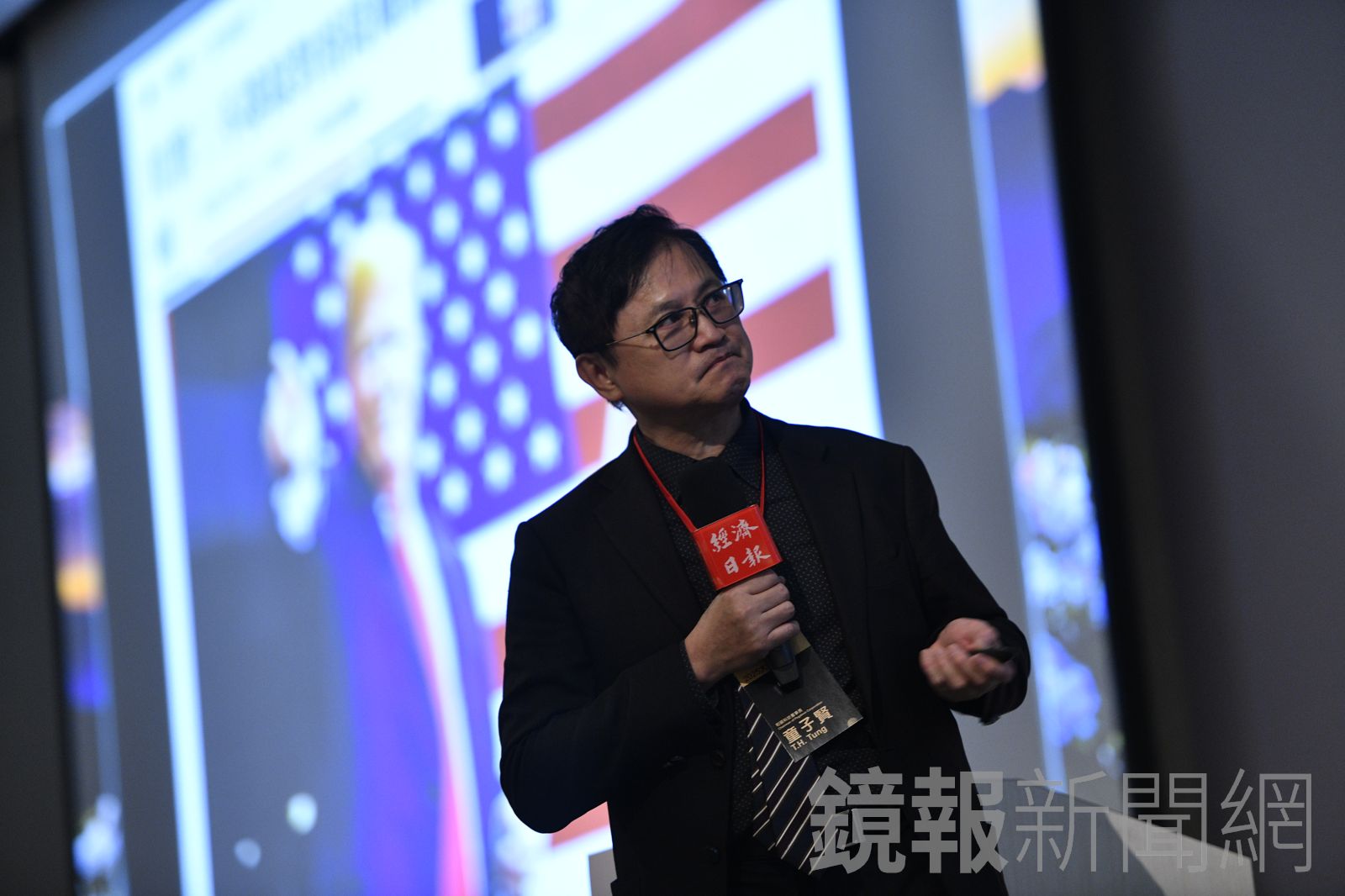 和碩董事長童子賢出席活動談及以色列伊朗衝突，認為尚屬局部地區問題，態度很淡定。（鏡報李智為攝）